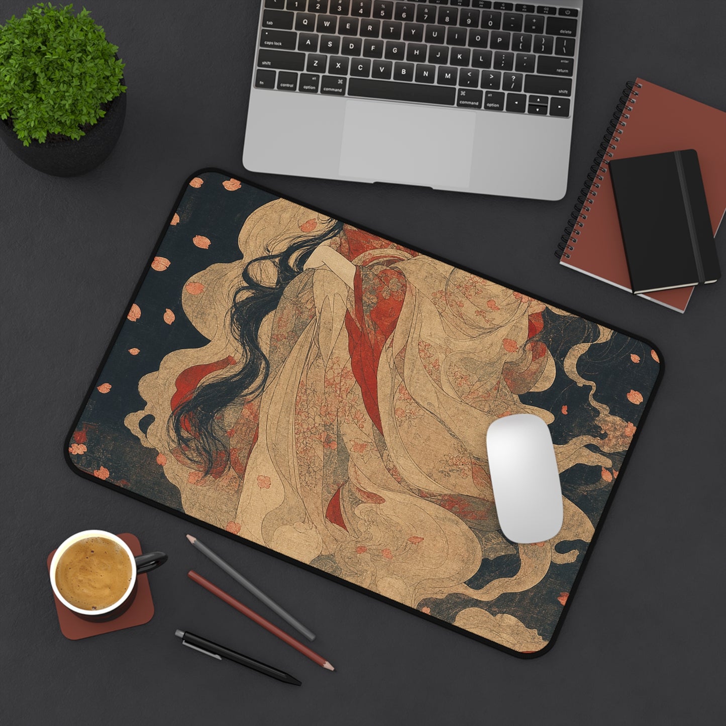 Ubume Ghost Mother - Japanese Mythology Gaming Desk Mat