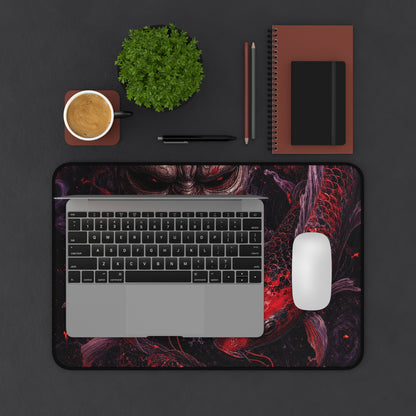 Oni Mask With Koi Fish - Sudoni Brand Gaming Desk Mat