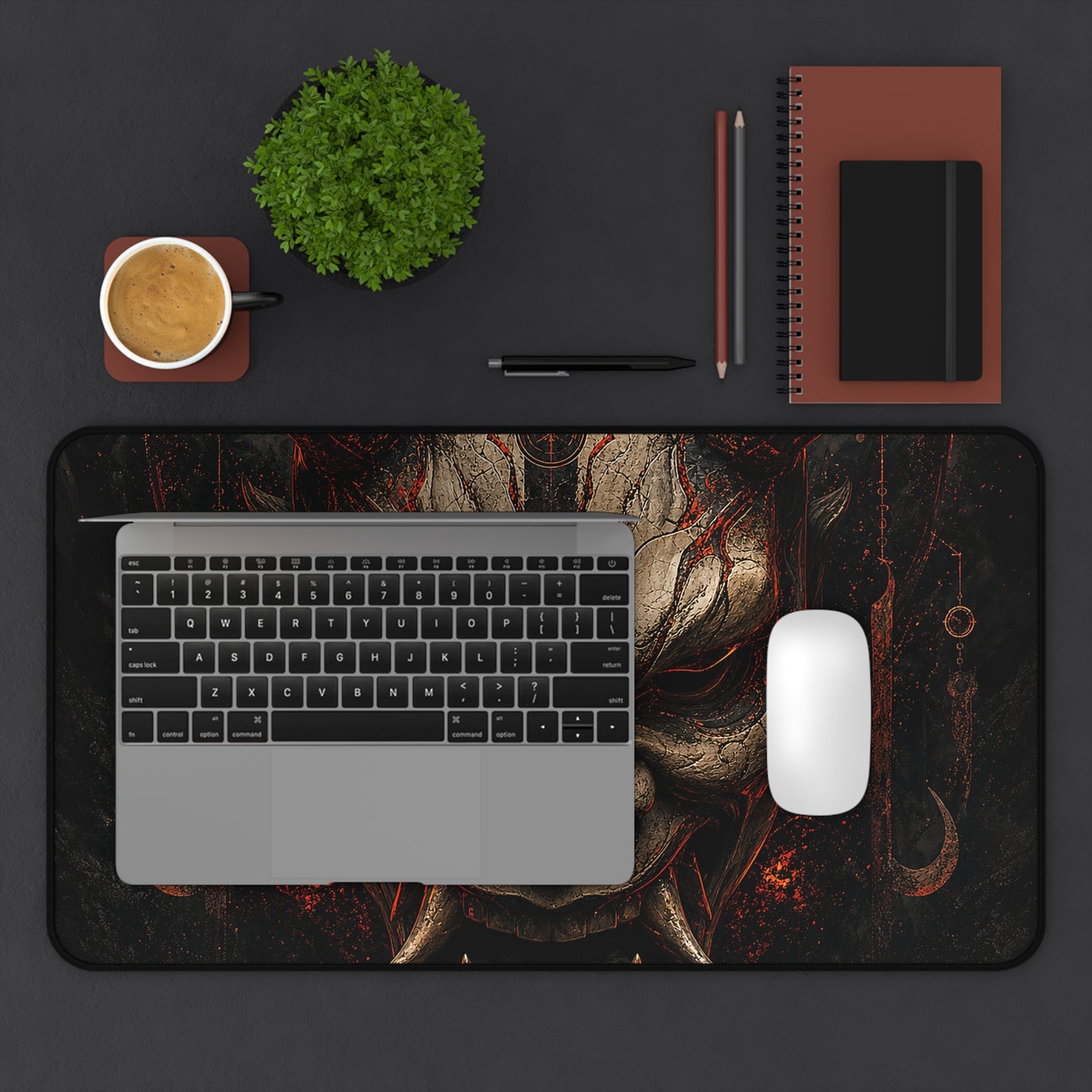 Oni Mask In Digital Void - Sudoni Brand Gaming Desk Mat