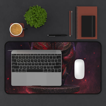 Oni Mask On Pedestal - Sudoni Brand Gaming Desk Mat