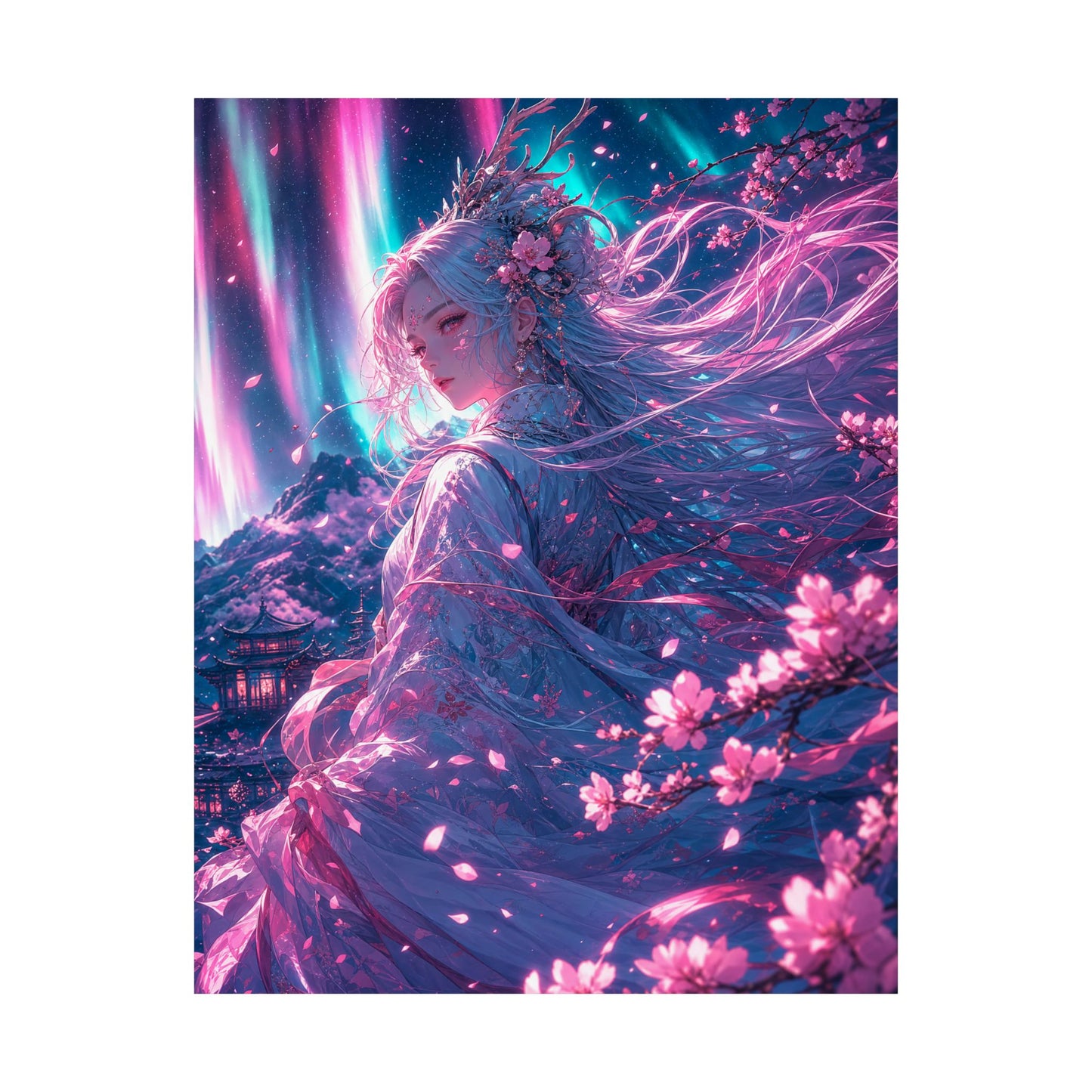 Spirit Of The Northern Lights - Anime Manga Art Print (Matte Poster)