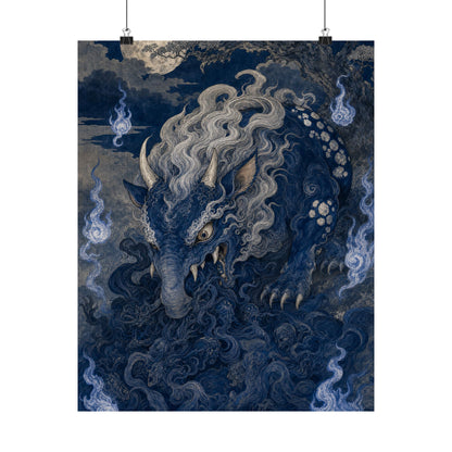 Baku Eating Nightmares - Japanese Mythology Art Print (Matte Poster)