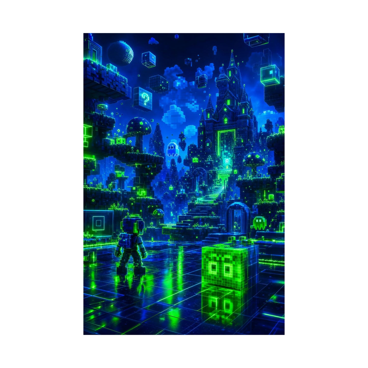 Retro Game World Coming To Life - Gaming Culture Art Print (Matte Poster)