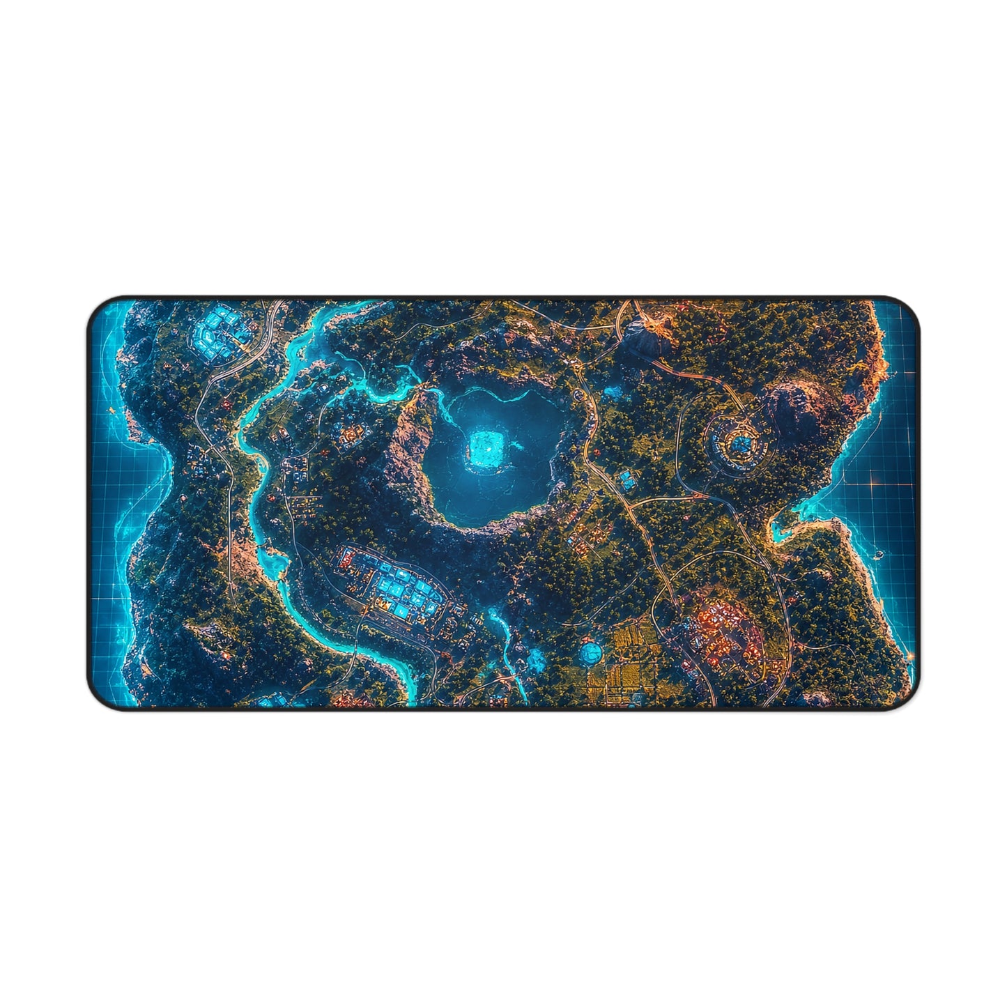 Battle Royale Island From Above - Gaming Culture Gaming Desk Mat