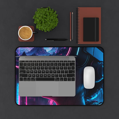 Vr Headset Showing Another World - Gaming Culture Gaming Desk Mat