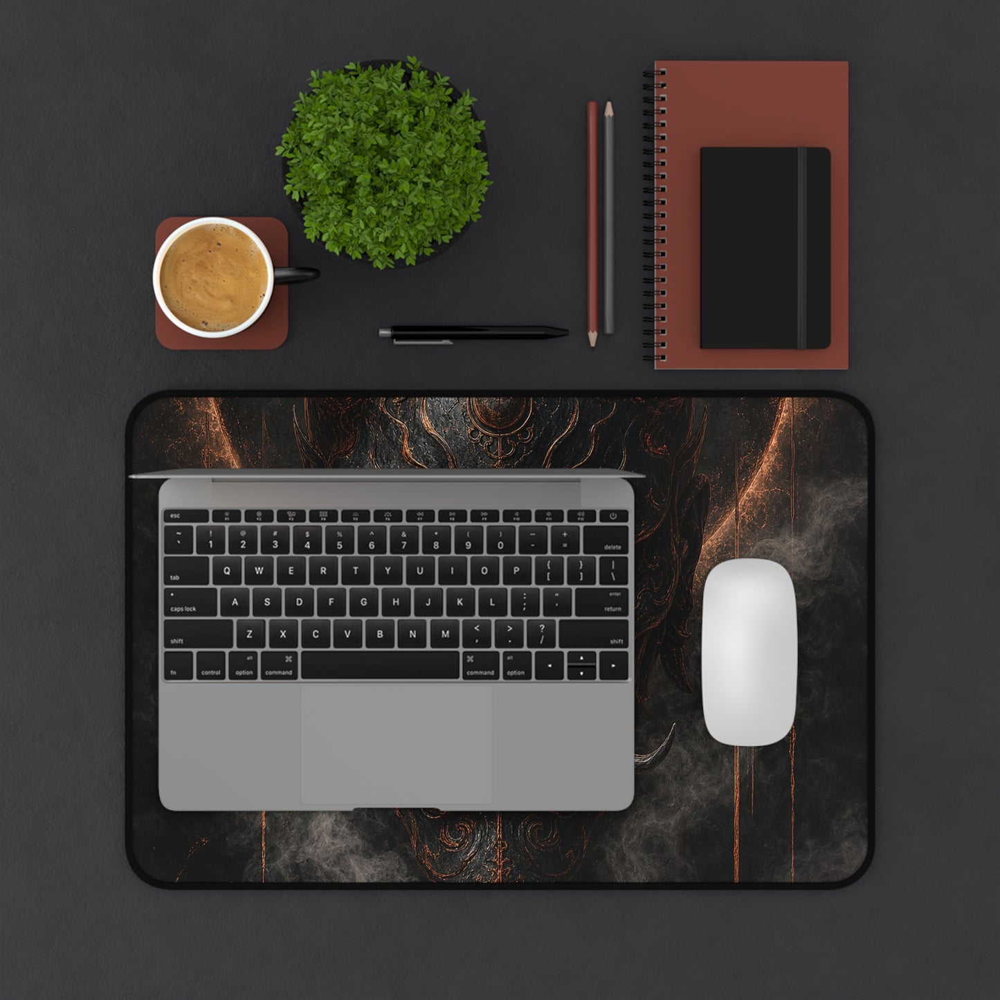 Oni Mask With Dark Halo - Sudoni Brand Gaming Desk Mat