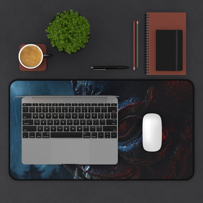 Oni Mask In Rain - Sudoni Brand Gaming Desk Mat