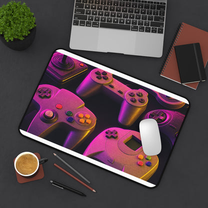 Collection Of Retro Controllers - Gaming Culture Gaming Desk Mat
