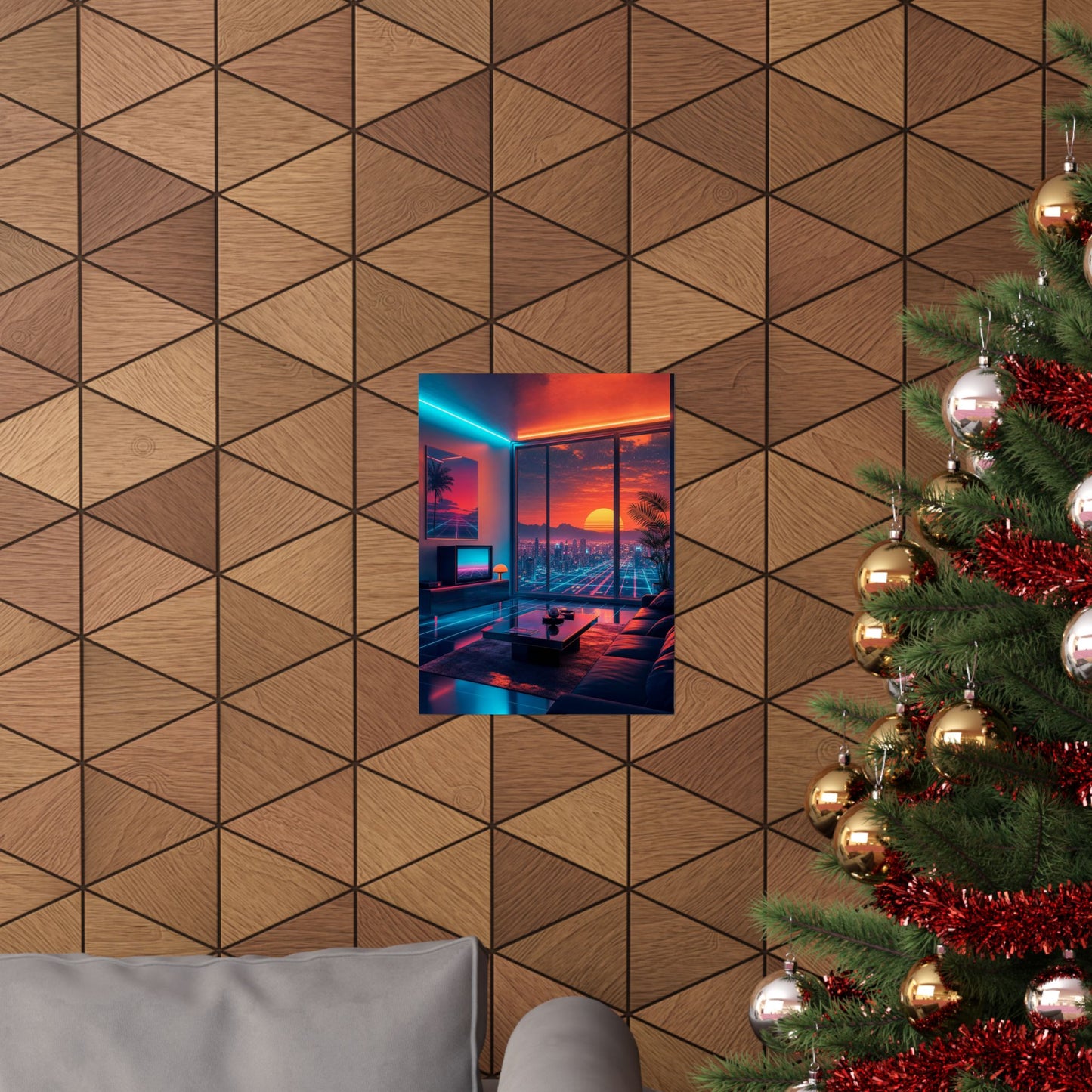 Vaporwave Aesthetic Room - Gaming Culture Art Print (Matte Poster)
