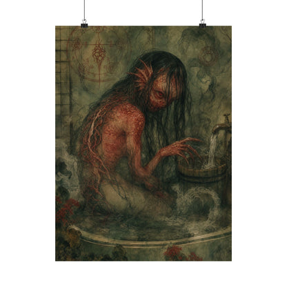 Akaname Bathroom Demon - Japanese Mythology Art Print (Matte Poster) - Moikas