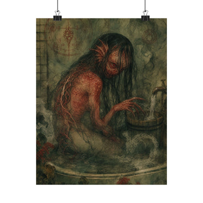 Akaname Bathroom Demon - Japanese Mythology Art Print (Matte Poster) - Moikas