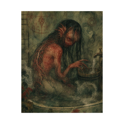 Akaname Bathroom Demon - Japanese Mythology Art Print (Matte Poster) - Moikas