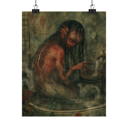 Akaname Bathroom Demon - Japanese Mythology Art Print (Matte Poster) - Moikas