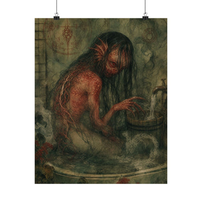 Akaname Bathroom Demon - Japanese Mythology Art Print (Matte Poster) - Moikas