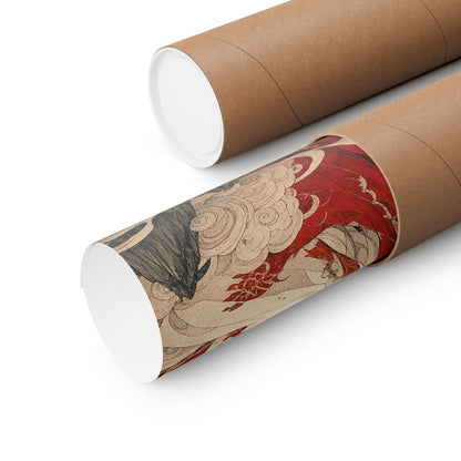 Amaterasu Sun Goddess With Mirror - Japanese Mythology Art Print (Matte Poster) - Moikas