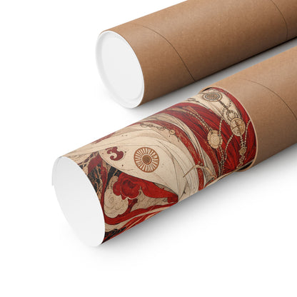 Amaterasu Sun Goddess With Mirror - Japanese Mythology Art Print (Matte Poster) - Moikas