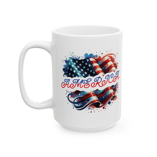 America Coffee Mug | Inspirational Cup, American Eagle Coffee Cup, Office Or Geek Gift | White Coffee Mug (11/15oz) Freedom Cup - Moikas