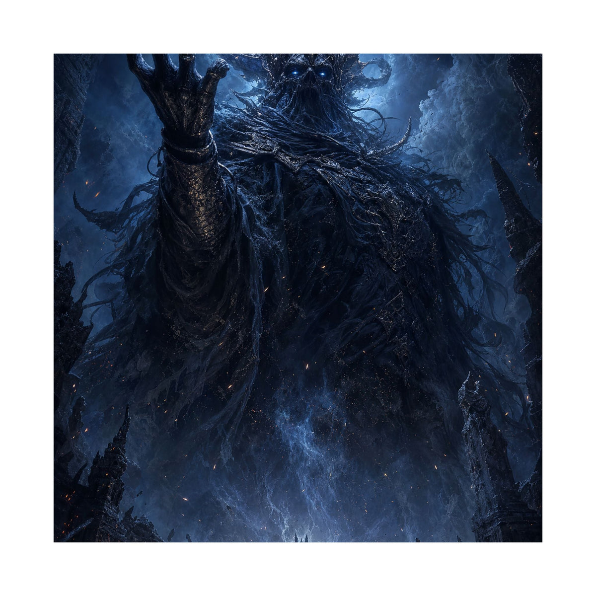 Ancient Evil Awakening - Dark Fantasy Art Print (Matte Poster) - Moikas