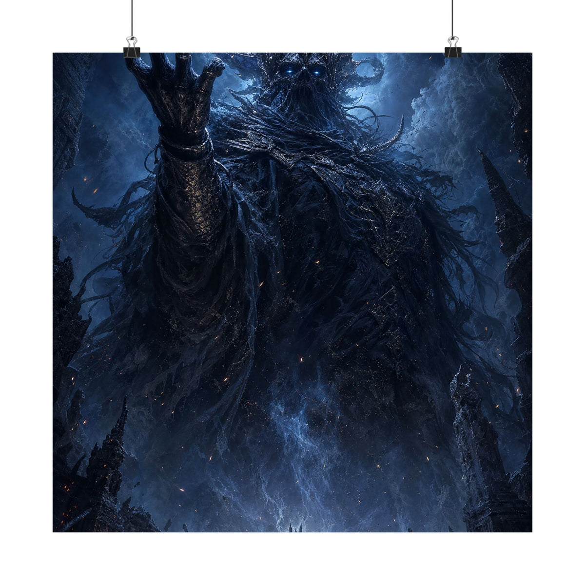 Ancient Evil Awakening - Dark Fantasy Art Print (Matte Poster) - Moikas