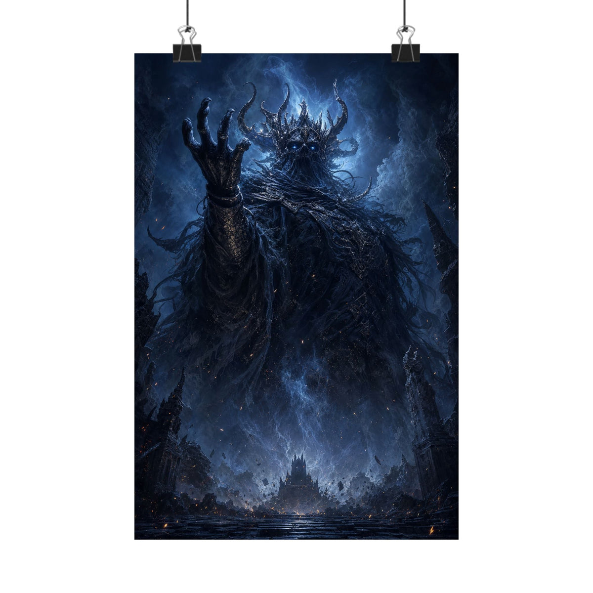 Ancient Evil Awakening - Dark Fantasy Art Print (Matte Poster) - Moikas