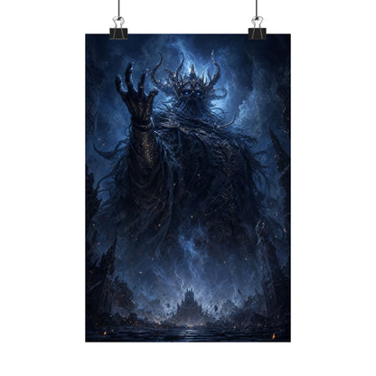Ancient Evil Awakening - Dark Fantasy Art Print (Matte Poster) - Moikas