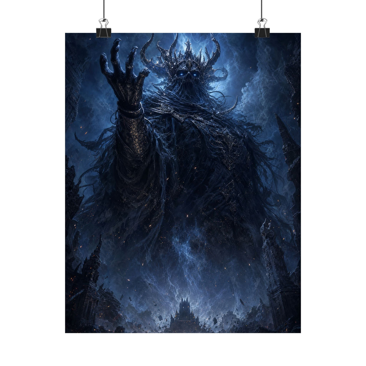 Ancient Evil Awakening - Dark Fantasy Art Print (Matte Poster) - Moikas