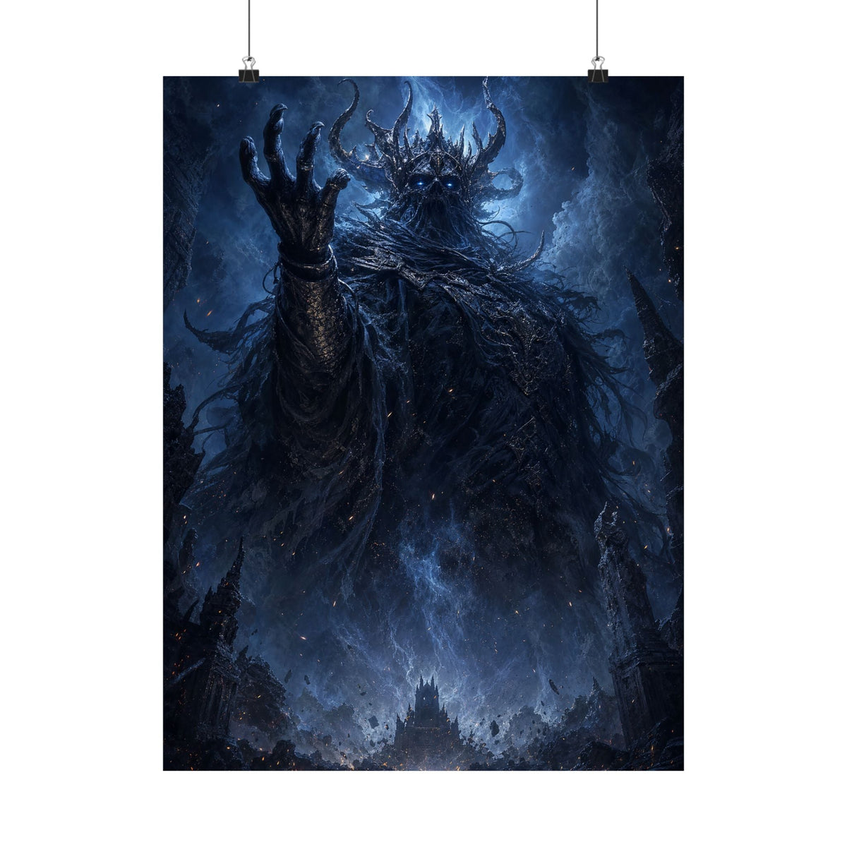 Ancient Evil Awakening - Dark Fantasy Art Print (Matte Poster) - Moikas