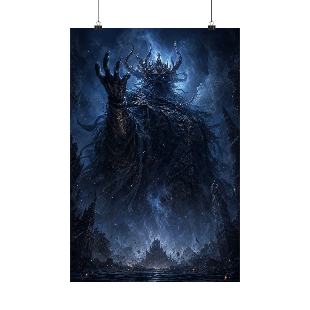 Ancient Evil Awakening - Dark Fantasy Art Print (Matte Poster) - Moikas