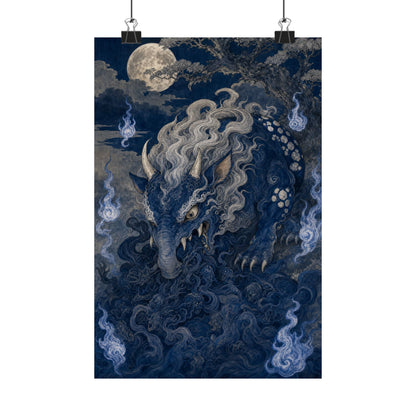 Baku Eating Nightmares - Japanese Mythology Art Print (Matte Poster) - Moikas