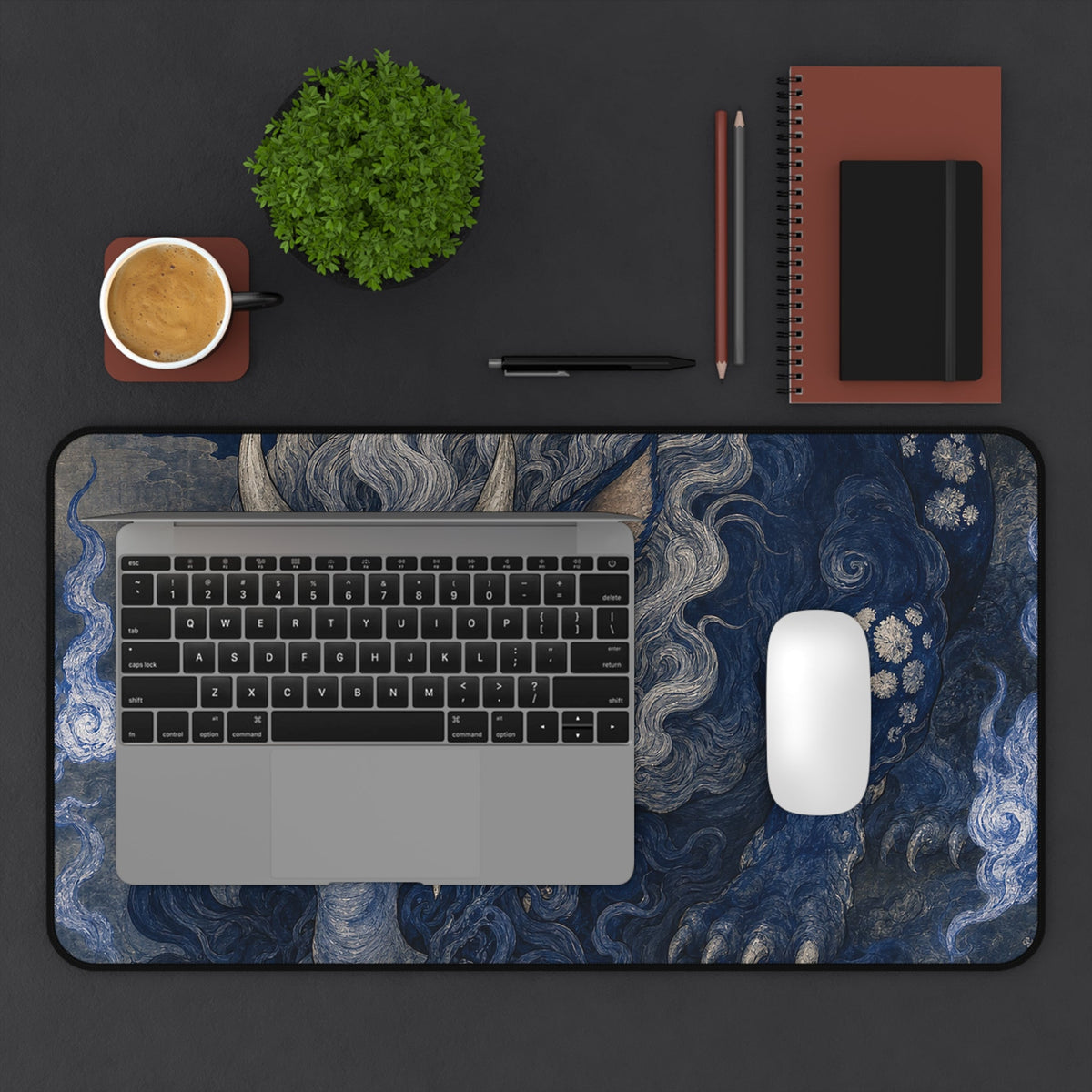 Baku Eating Nightmares - Japanese Mythology Gaming Desk Mat - Moikas