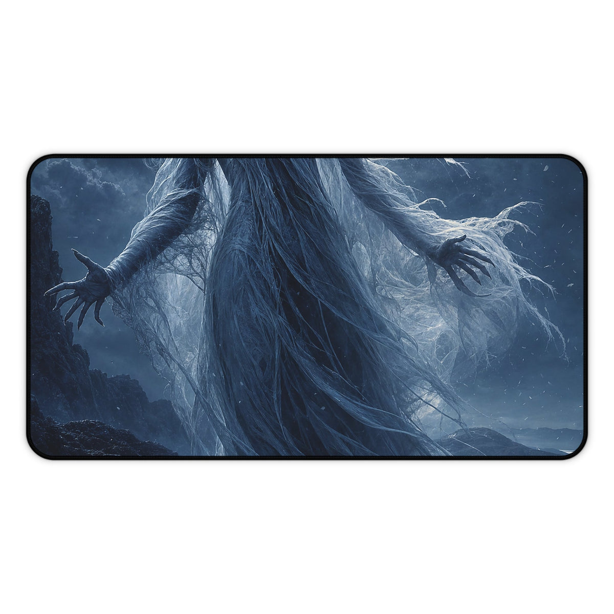 Banshee Wailing Over Moor - Dark Fantasy Gaming Desk Mat - Moikas