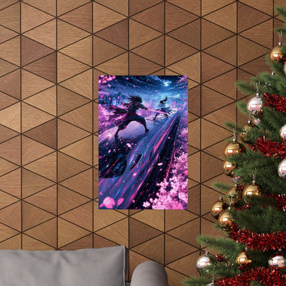 Battle Atop Moving Bullet Train - Anime Manga Art Print (Matte Poster) - Moikas