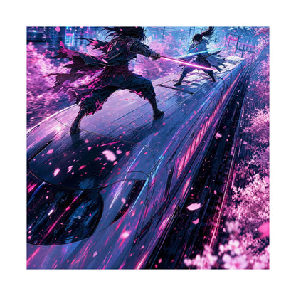 Battle Atop Moving Bullet Train - Anime Manga Art Print (Matte Poster) - Moikas