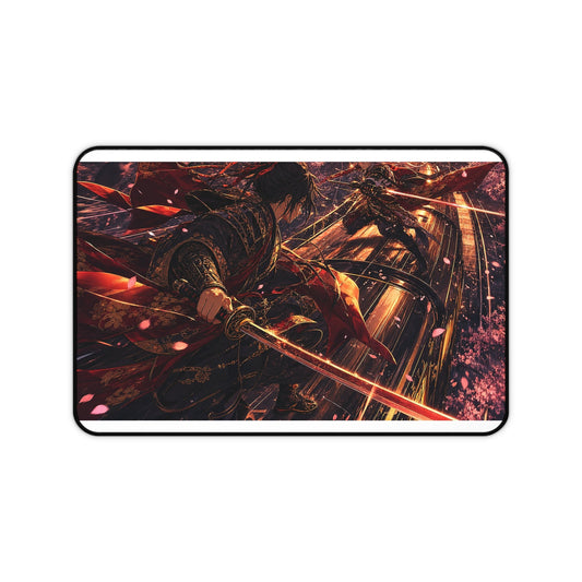 Battle On Train At Sunset - Anime Manga Gaming Desk Mat - Moikas