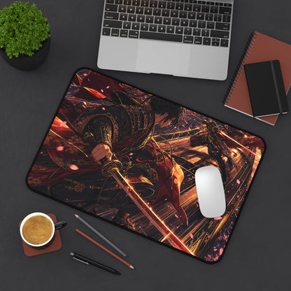 Battle On Train At Sunset - Anime Manga Gaming Desk Mat - Moikas