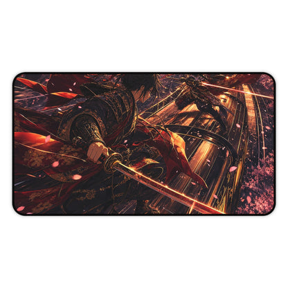 Battle On Train At Sunset - Anime Manga Gaming Desk Mat - Moikas