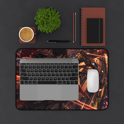 Battle On Train At Sunset - Anime Manga Gaming Desk Mat - Moikas