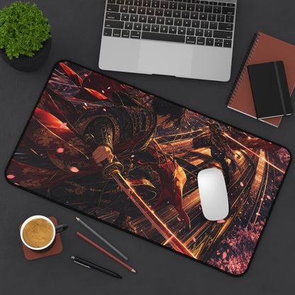 Battle On Train At Sunset - Anime Manga Gaming Desk Mat - Moikas