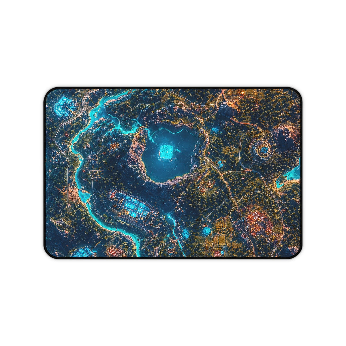 Battle Royale Island From Above - Gaming Culture Gaming Desk Mat - Moikas