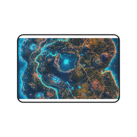 Battle Royale Island From Above - Gaming Culture Gaming Desk Mat - Moikas