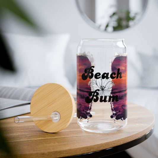 Beach Bum | Glass Sipper (16oz) - Moikas
