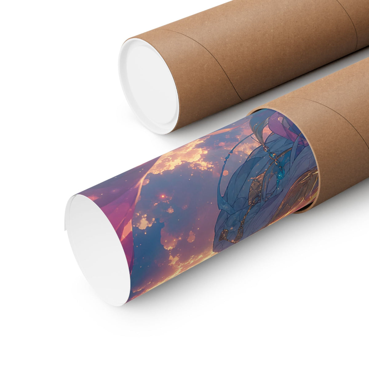 Celestial Dragon Dancing In Clouds - Anime Manga Art Print (Matte Poster) - Moikas
