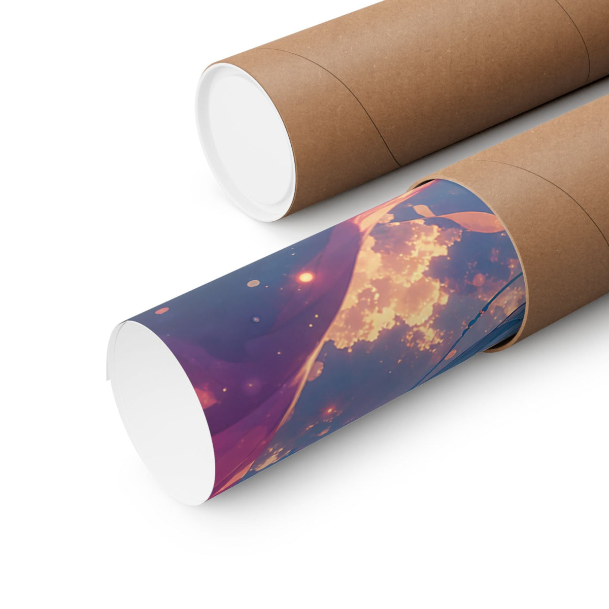 Celestial Dragon Dancing In Clouds - Anime Manga Art Print (Matte Poster) - Moikas