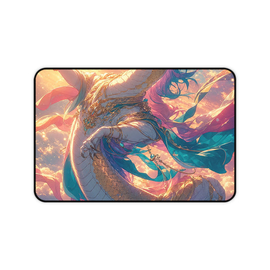Celestial Dragon Dancing In Clouds - Anime Manga Gaming Desk Mat - Moikas