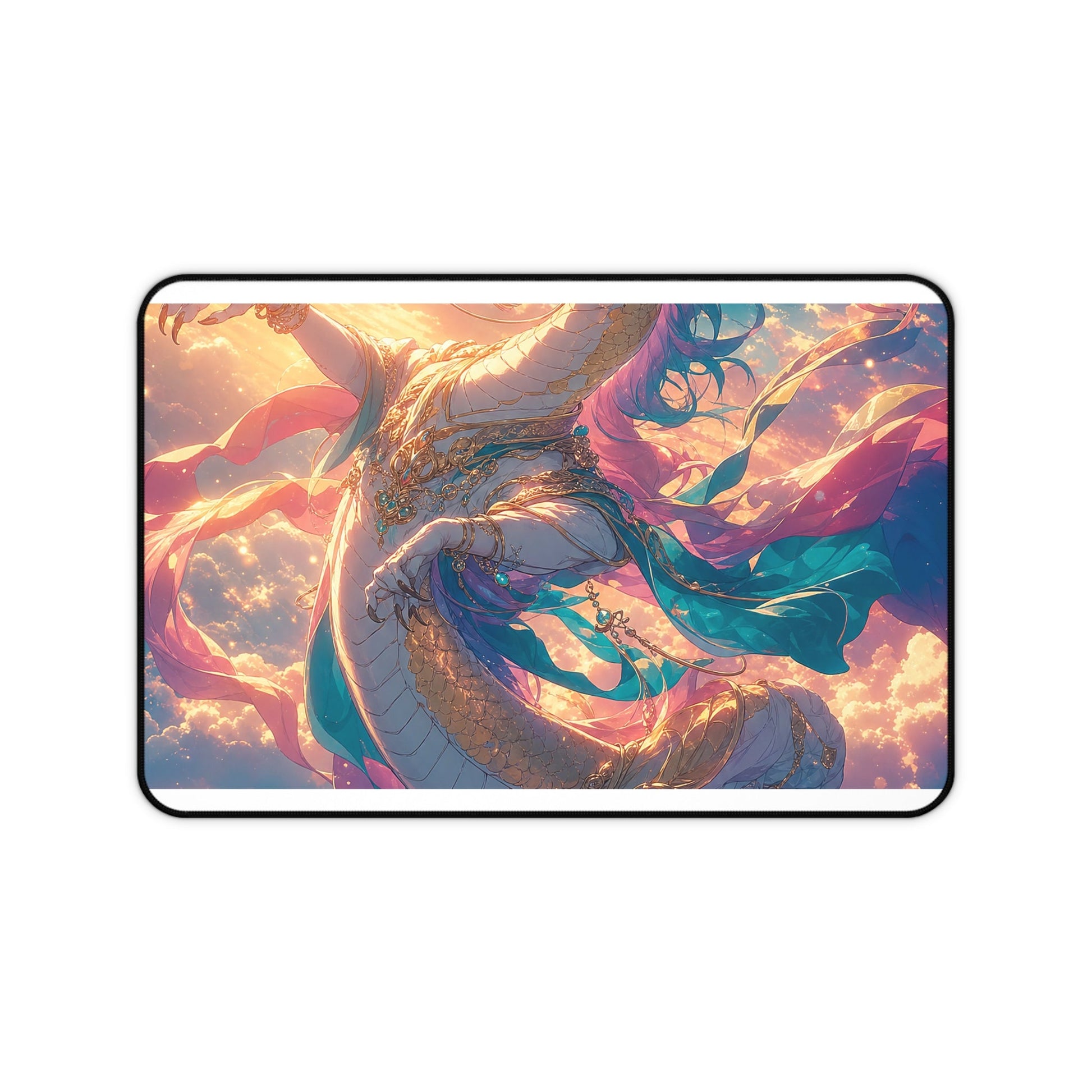 Celestial Dragon Dancing In Clouds - Anime Manga Gaming Desk Mat - Moikas