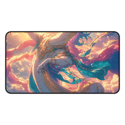 Celestial Dragon Dancing In Clouds - Anime Manga Gaming Desk Mat - Moikas