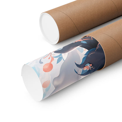Chibi Grim Reaper With Scythe - Kawaii Gaming Art Print (Matte Poster) - Moikas