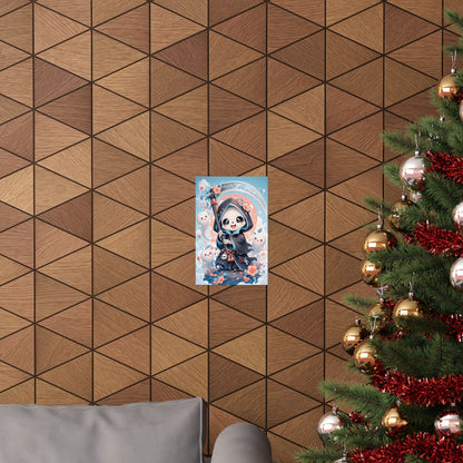 Chibi Grim Reaper With Scythe - Kawaii Gaming Art Print (Matte Poster) - Moikas