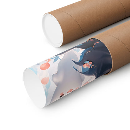 Chibi Grim Reaper With Scythe - Kawaii Gaming Art Print (Matte Poster) - Moikas