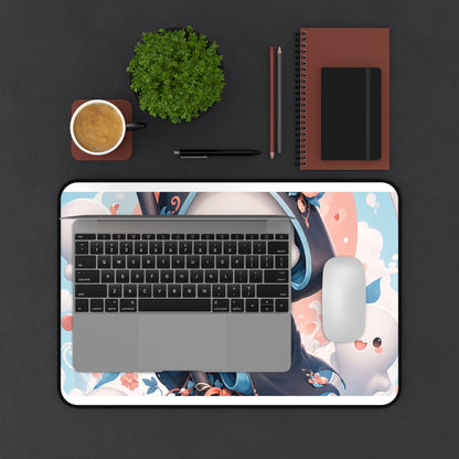 Chibi Grim Reaper With Scythe - Kawaii Gaming Gaming Desk Mat - Moikas
